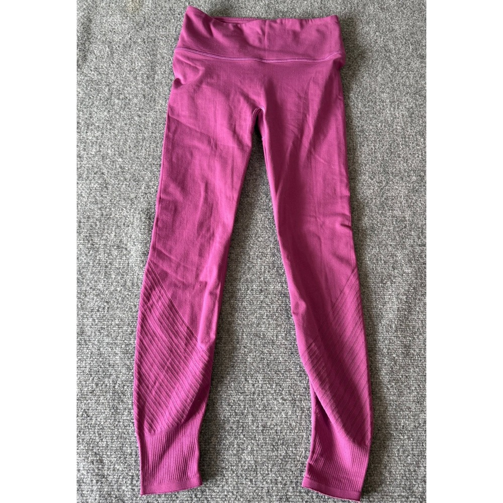Lululemon Ebb to Street Tight Magenta Purple Seamless Yoga Leggings Size M